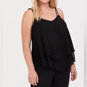 Torrid Womens Size 1 Georgette Layered Swing Cami